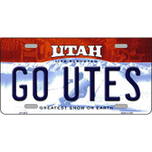 Go Utes Novelty Metal License Plate