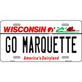 Go Marquette Novelty Metal License Plate