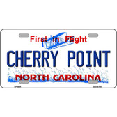 North Carolina Cherry Point Novelty Metal License Plate