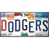 Dodgers Strip Art Novelty Metal License Plate Tag