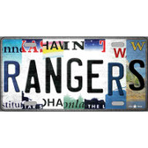 Rangers Strip Art Novelty Metal License Plate Tag