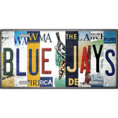 Blue Jays Strip Art Novelty Metal License Plate Tag
