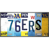 76ers Strip Art Novelty Metal License Plate Tag