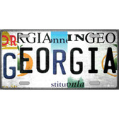 Georgia Strip Art Novelty Metal License Plate Tag