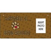 Happiness Rescued With Photo Insert Pocket Metal Novelty Sign SS-006