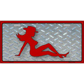 Cowgirl Mud Flap Novelty Metal License Plate