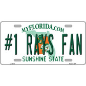 Number 1 Rays Fan Novelty Metal License Plate Tag