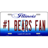 Number 1 Bears Fan Novelty Metal License Plate Tag