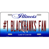 Number 1 Blackhawks Fan Novelty Metal License Plate Tag