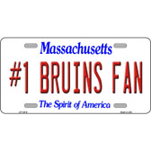 Number 1 Bruins Fan Novelty Metal License Plate Tag