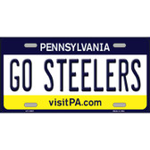Go Steelers Novelty Metal License Plate Tag