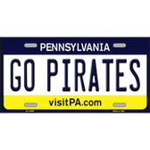 Go Pirates Novelty Metal License Plate Tag