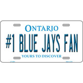 Number 1 Blue Jays Fan Novelty Metal License Plate Tag