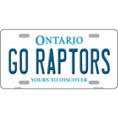 Go Raptors Novelty Metal License Plate Tag