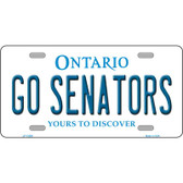 Go Senators Novelty Metal License Plate Tag