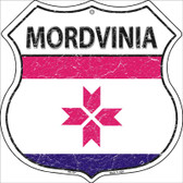Mordvinia Flag Highway Shield Metal Sign