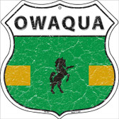 Owaqua Flag Highway Shield Metal Sign