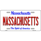 Massachusetts Metal Novelty License Plate