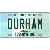 Durham New Hampshire State License Plate