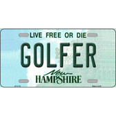 Golfer New Hampshire State License Plate