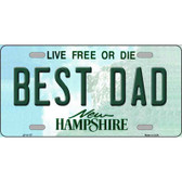 Best Dad New Hampshire State License Plate