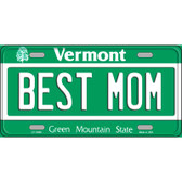 Best Mom Vermont Metal Novelty License Plate