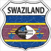 Swaziland Flag Highway Shield Metal Sign