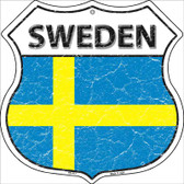 Sweden Flag Highway Shield Metal Sign