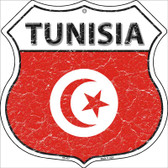 Tunisia Flag Highway Shield Metal Sign