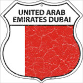United Arab Emirates Dubai Flag Highway Shield Metal Sign