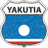 Yakutia Flag Highway Shield Metal Sign