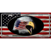 American Flag Eagle Novelty Metal License Plate