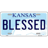 Blessed Kansas Novelty Metal License Plate