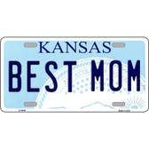 Best Mom Kansas Novelty Metal License Plate