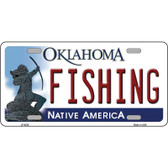 Fishing Oklahoma Novelty Metal License Plate