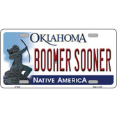 Boomer Sooner Oklahoma Novelty Metal License Plate