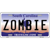 Zombie South Carolina Novelty Metal License Plate