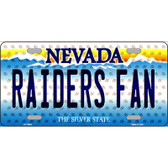 Raiders Fan Nevada Novelty Metal License Plate Tag