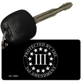 Protected by 2nd Amendment Novelty Metal Key Chain KC-13581