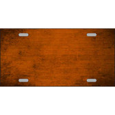 Orange Oil Rubbed Solid Metal Novelty License Plate