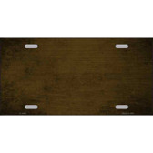 Brown Oil Rubbed Solid Metal Novelty License Plate