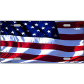 American Flag Metal Novelty License Plate