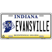 Evansville Indiana Novelty Metal License Plate