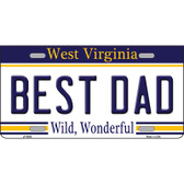 Best Dad West Virginia Novelty Metal License Plate