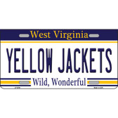 Yellow Jackets West Virginia Novelty Metal License Plate