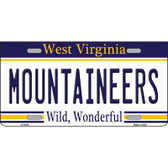 Mountaineers West Virginia Novelty Metal License Plate