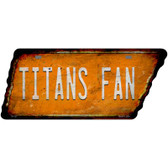 Titans Fan Novelty Rusty Effect Metal Tennessee License Plate Tag TN-127
