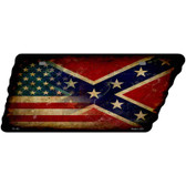 American Confederate Flag Novelty Rusty Effect Metal Tennessee License Plate Tag TN-182
