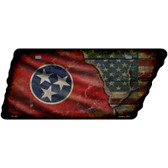 Tennessee American Flag Novelty Rusty Effect Metal Tennessee License Plate Tag TN-199