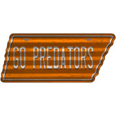 Go Predators Novelty Corrugated Effect Metal Tennessee License Plate Tag TN-230